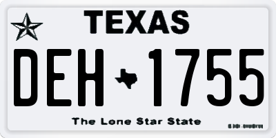 TX license plate DEH1755