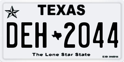 TX license plate DEH2044
