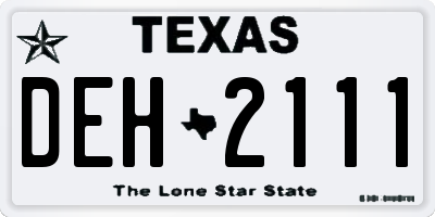 TX license plate DEH2111