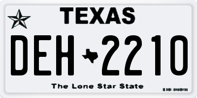 TX license plate DEH2210