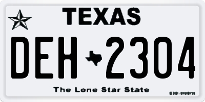TX license plate DEH2304