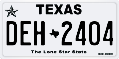 TX license plate DEH2404