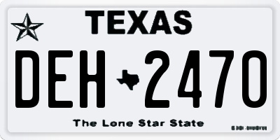 TX license plate DEH2470