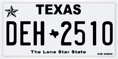 TX license plate DEH2510