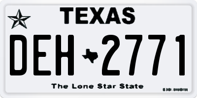 TX license plate DEH2771