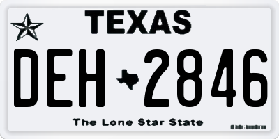TX license plate DEH2846