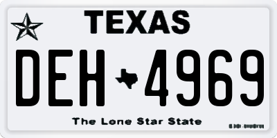 TX license plate DEH4969