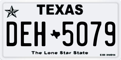 TX license plate DEH5079