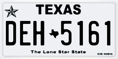 TX license plate DEH5161