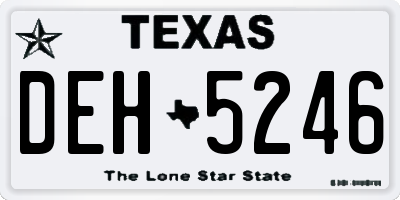 TX license plate DEH5246