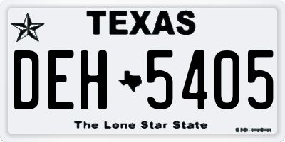 TX license plate DEH5405