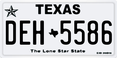 TX license plate DEH5586