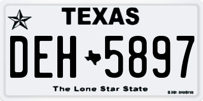 TX license plate DEH5897