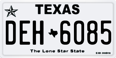 TX license plate DEH6085