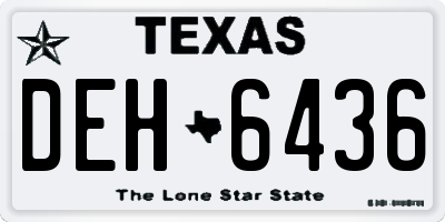 TX license plate DEH6436