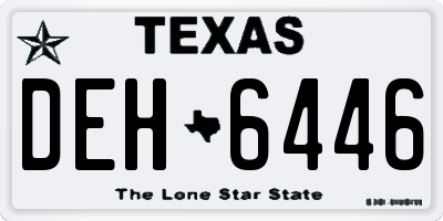 TX license plate DEH6446