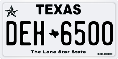 TX license plate DEH6500
