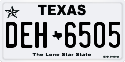 TX license plate DEH6505