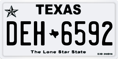 TX license plate DEH6592