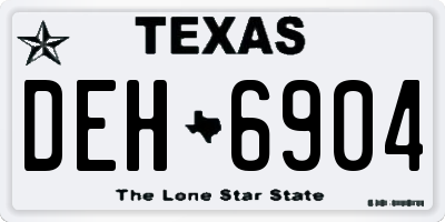 TX license plate DEH6904