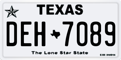 TX license plate DEH7089
