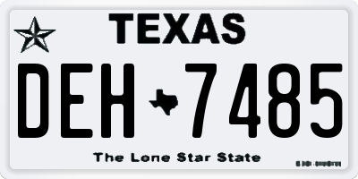 TX license plate DEH7485