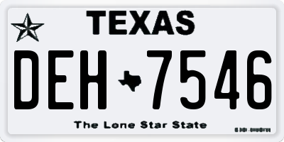 TX license plate DEH7546