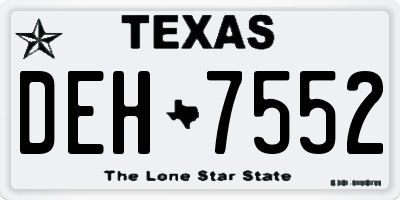 TX license plate DEH7552