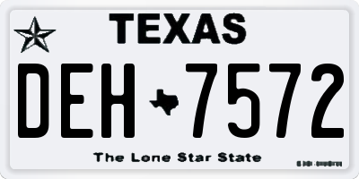 TX license plate DEH7572