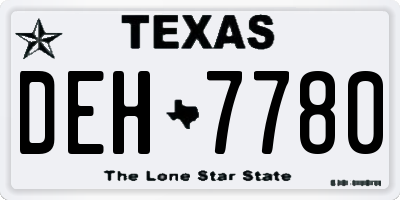 TX license plate DEH7780