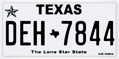 TX license plate DEH7844