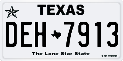 TX license plate DEH7913
