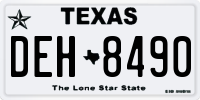 TX license plate DEH8490