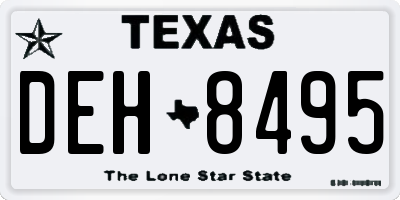 TX license plate DEH8495