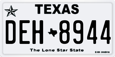 TX license plate DEH8944