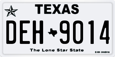 TX license plate DEH9014