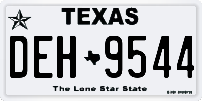 TX license plate DEH9544