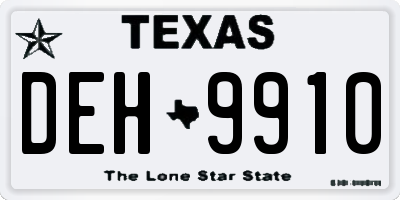 TX license plate DEH9910