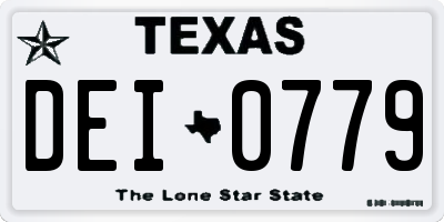 TX license plate DEI0779