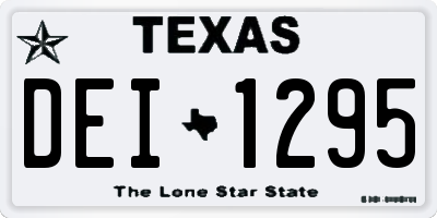 TX license plate DEI1295