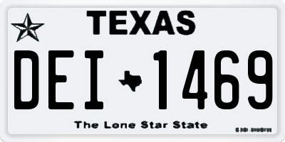 TX license plate DEI1469