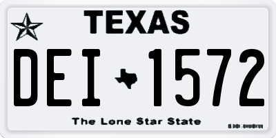 TX license plate DEI1572