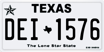 TX license plate DEI1576
