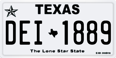 TX license plate DEI1889