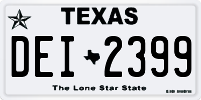 TX license plate DEI2399