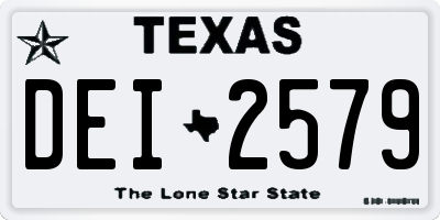 TX license plate DEI2579