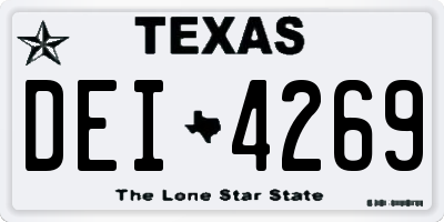 TX license plate DEI4269