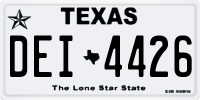 TX license plate DEI4426
