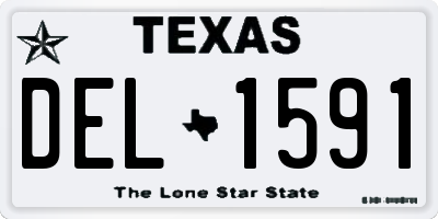 TX license plate DEL1591