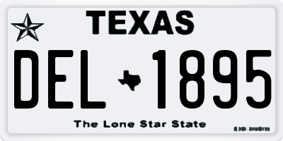 TX license plate DEL1895